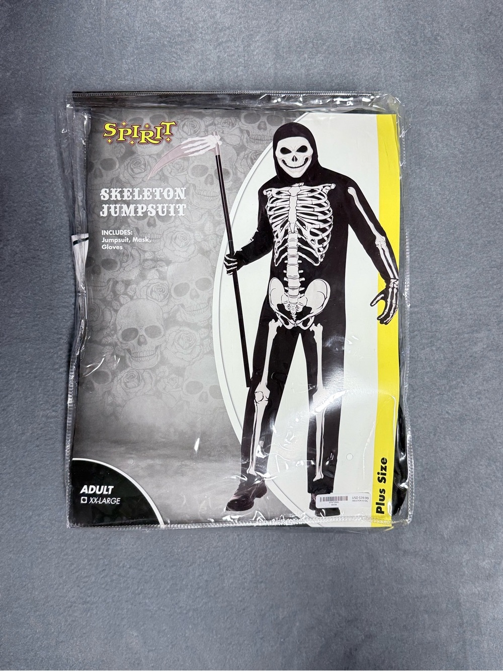 Spirit Black and White Skeleton Jumpsuit Costume